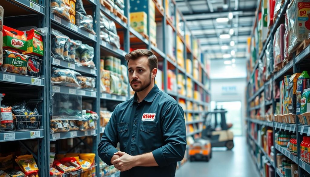 Lagermitarbeiter bei REWE